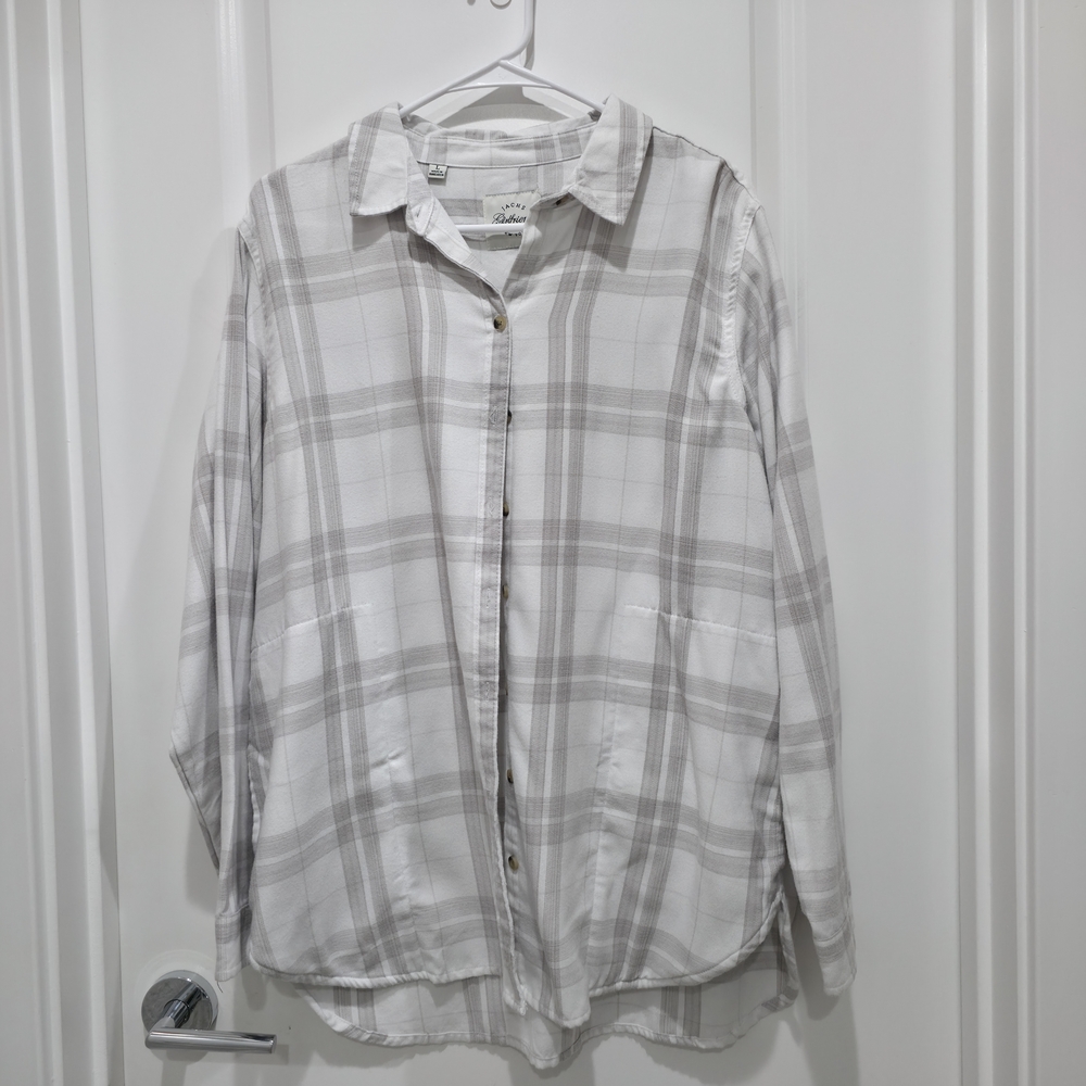 Jachs Light Gray Plaid Shirt